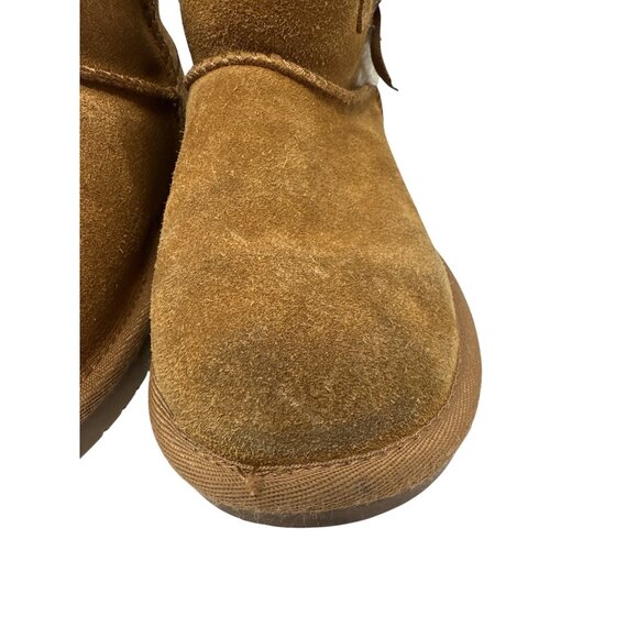 Koolaburra By Ugg Girls Victoria Chestnut Suede Boots With Bow Accents Size 1 - Picture 6 of 13